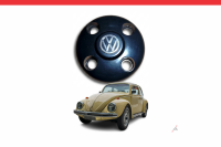 Imagem do produto Calota Centro de Roda Midas Preta com VW Cromado para Volkswagen Fusca
